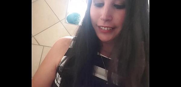  Toilet slut licking toilet after she pissed on it